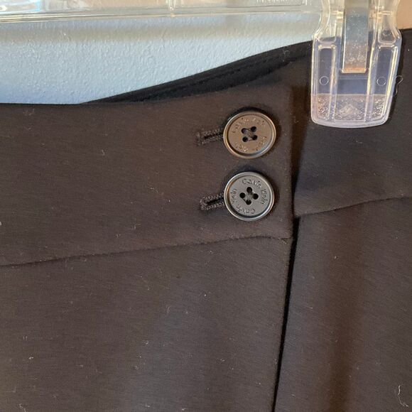 Calvin Klein Suit Faux Wrap Two Button Pencil Skirt. Black NWT. 2 - Picture 9 of 15
